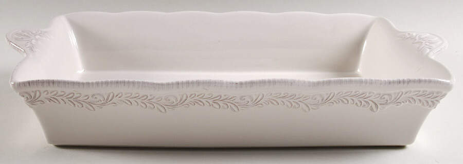 Renaissance Ivory 19" Rectangular Baker by Certified International-1