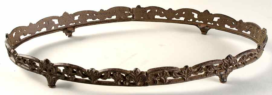 Renaissance Ivory Metal Stand-For 18" Oval Baker by Certified International-1