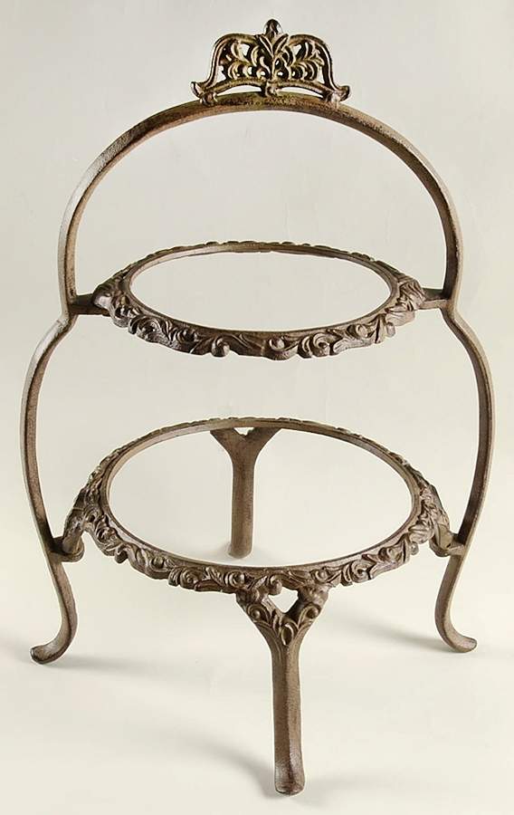 Renaissance Ivory 2 Tier Metal Plate Holder by Certified International-1