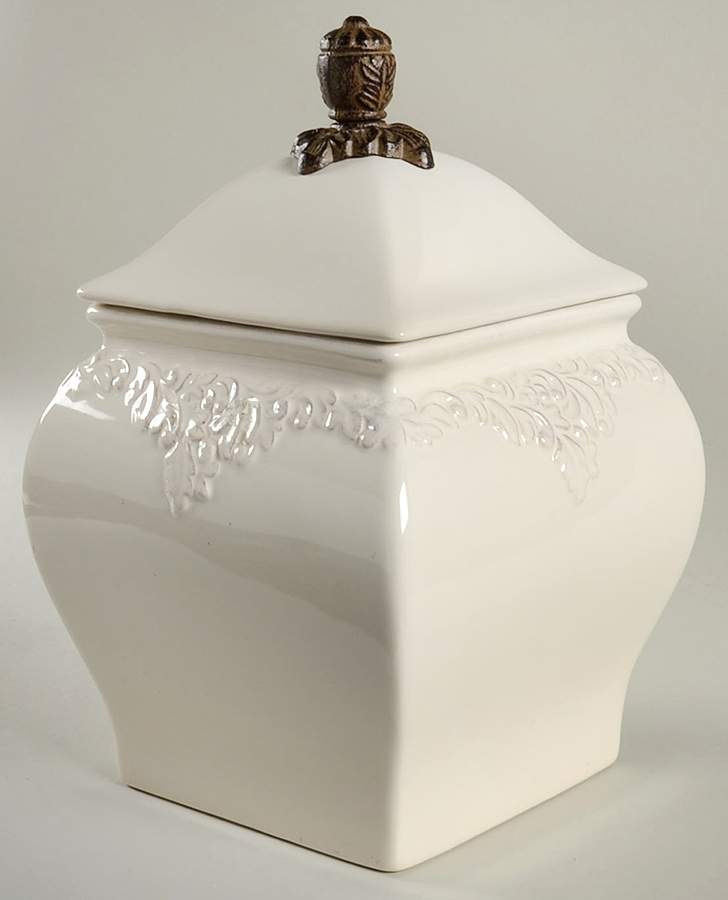 Renaissance Ivory Medium Canister & Lid by Certified International-1
