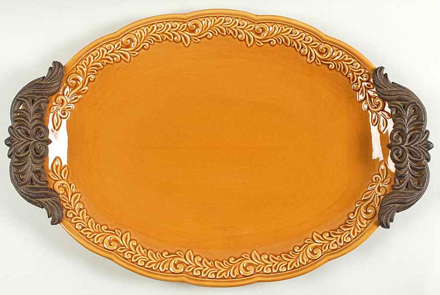 Renaissance Gold 21" Oval Serving Platter by Certified International-1
