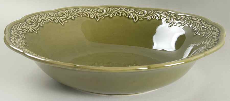 Renaissance Green 14" Large Salad Serving Bowl by Certified International-1