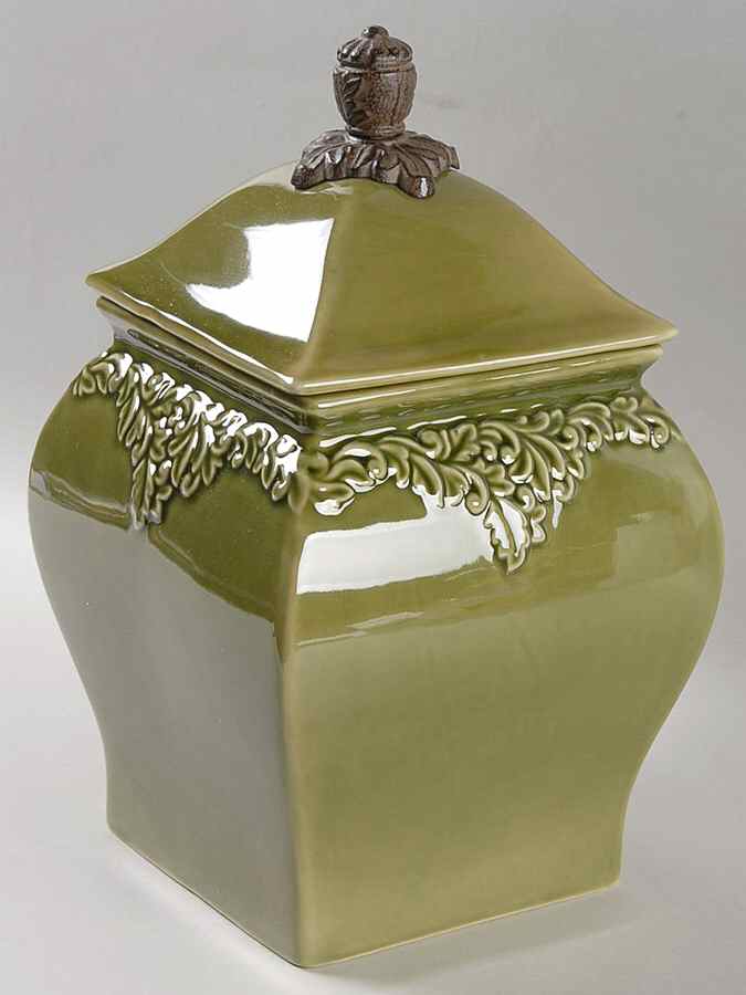 Renaissance Green Large Canister & Lid by Certified International-1