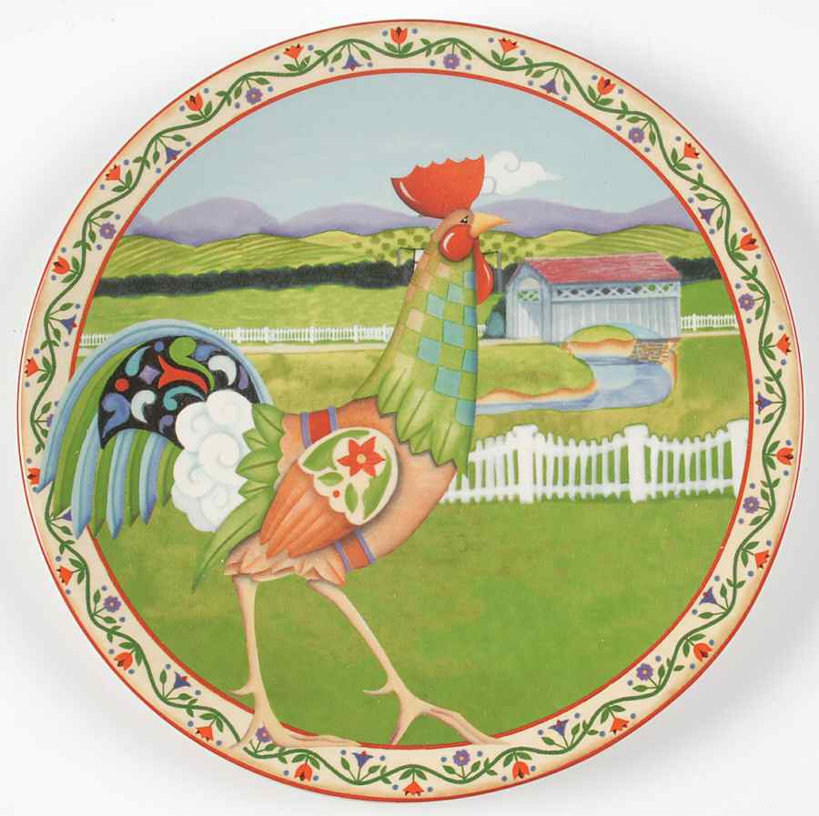 Barnyard Salad/Dessert Plate by Certified International-1