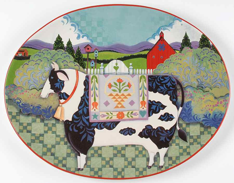 Barnyard 16" Oval Serving Platter by Certified International-1