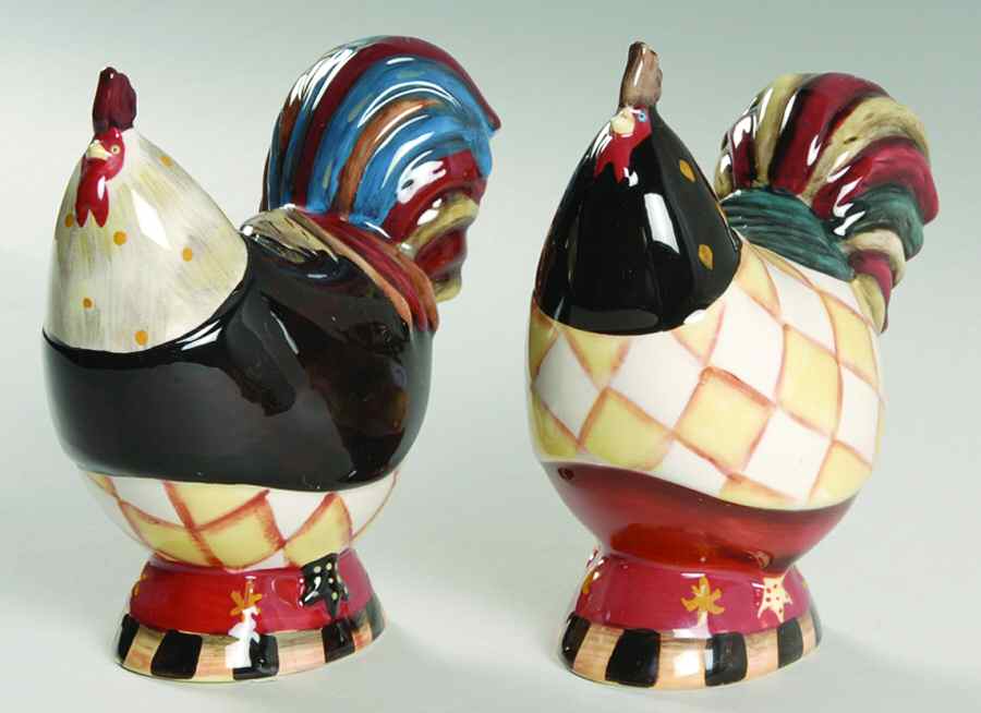 Paris Rooster Figural Salt & Pepper Set by Certified International-1