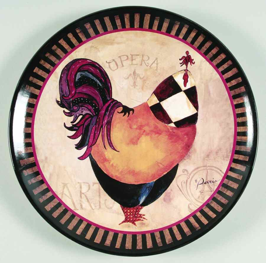 Paris Rooster Dinner Plate by Certified International-1