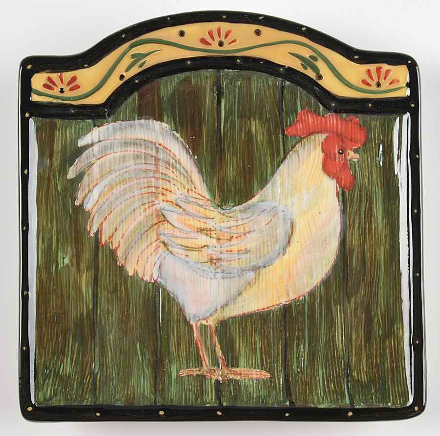 Rooster Inn Canape Plate by Certified International-1