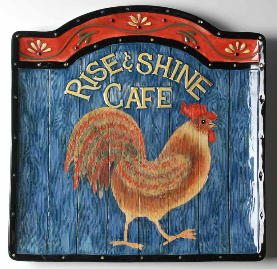 Rooster Inn 16" Square Serving Platter by Certified International-1