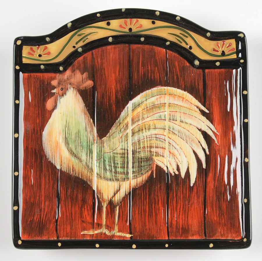 Rooster Inn Canape Plate by Certified International-1