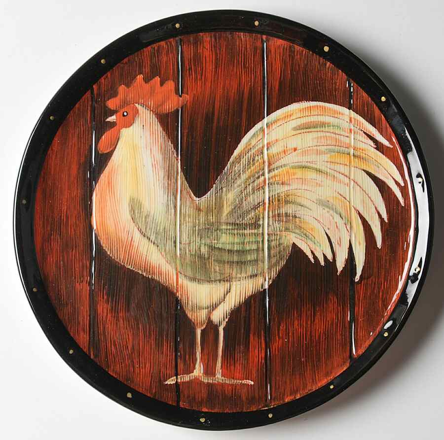 Rooster Inn Salad/Dessert Plate by Certified International-1