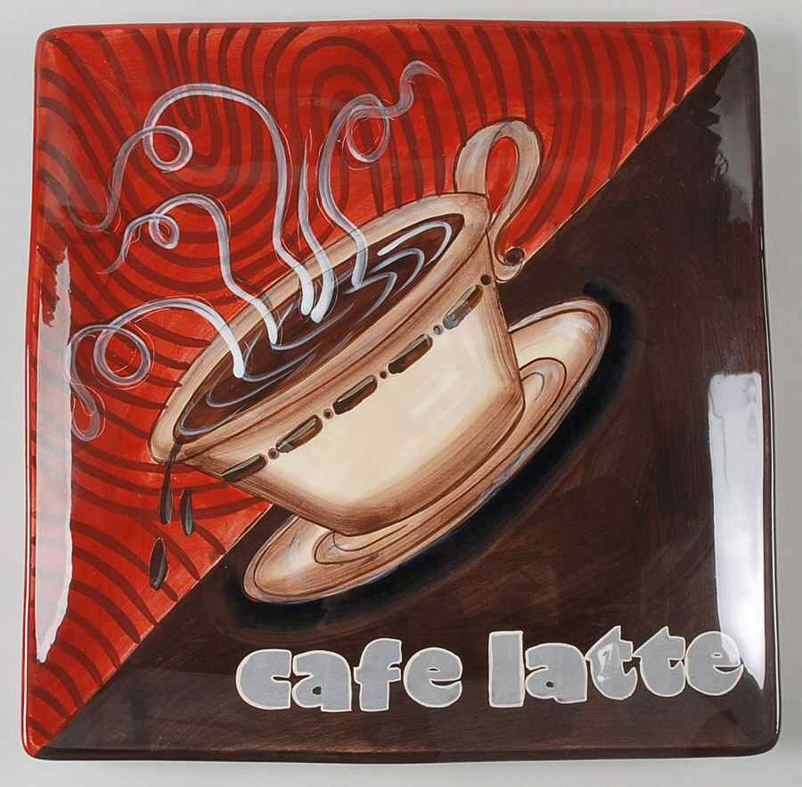 Coffee Break 13" Square Serving Platter by Certified International-1