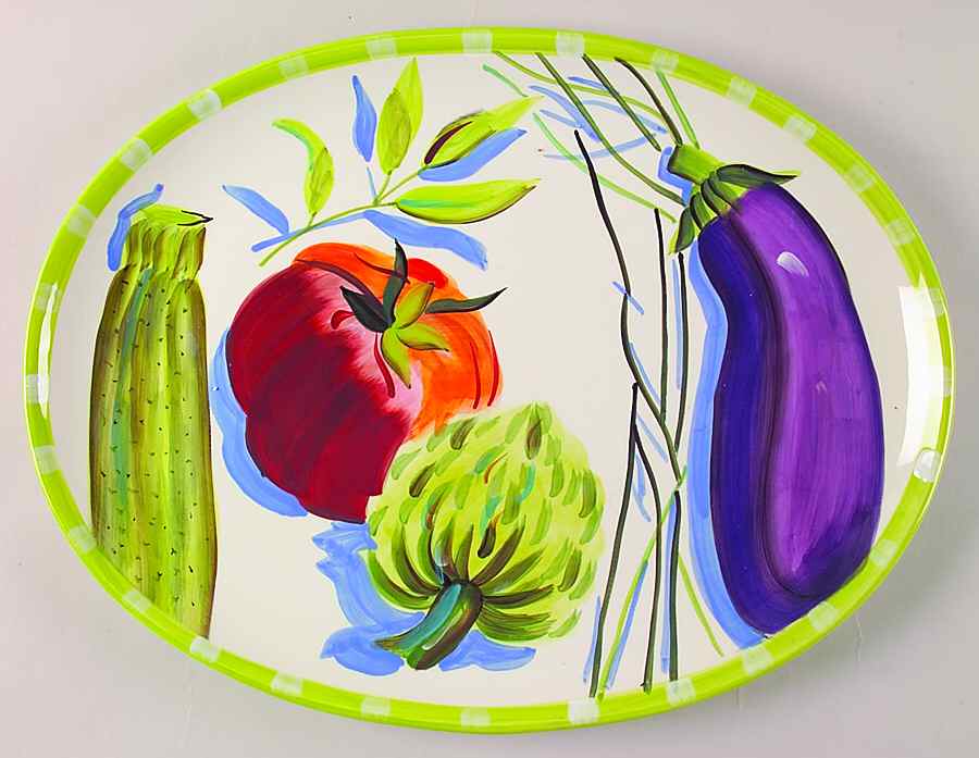 Garden Fresh 18" Oval Serving Platter by Certified International-1