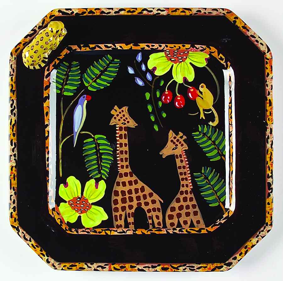 Jungle Song 14" Square Platter by Certified International-1