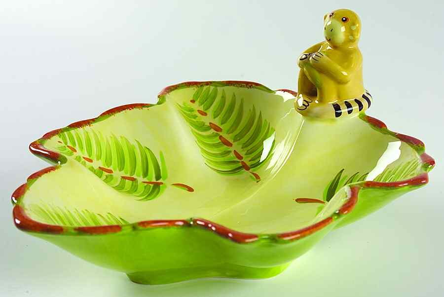 Jungle Song 9" Leaf Bowl by Certified International-1
