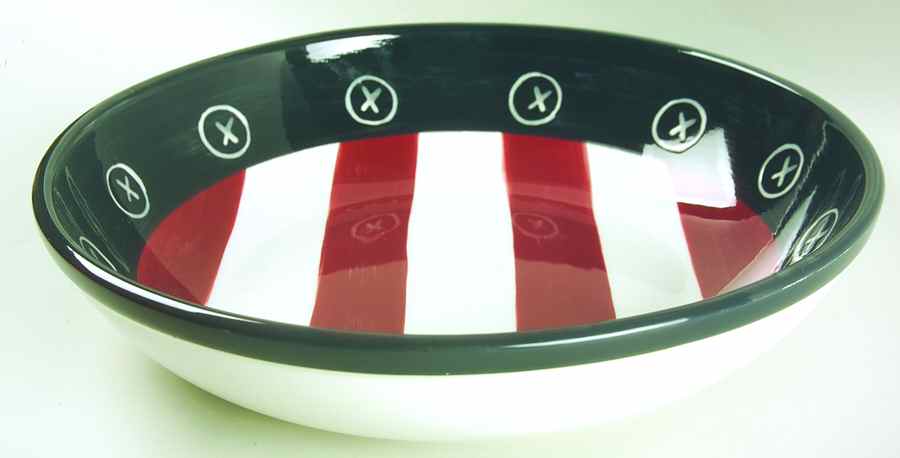 Red White & Blue 13" Pasta Serving Bowl by Certified International-1