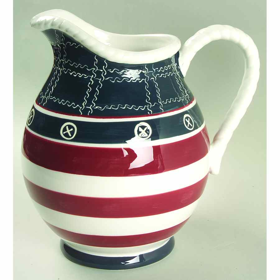 Red White & Blue 96 Oz Pitcher by Certified International-1