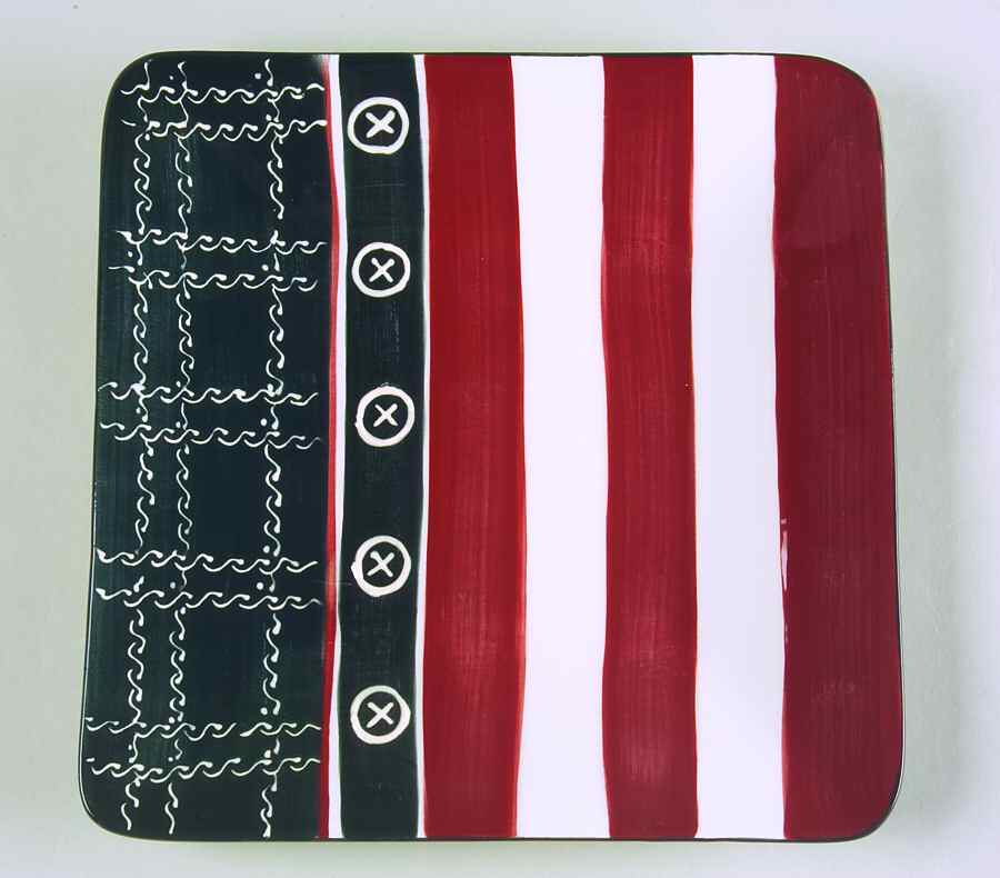 Red White & Blue Salad/Dessert Plate by Certified International-1