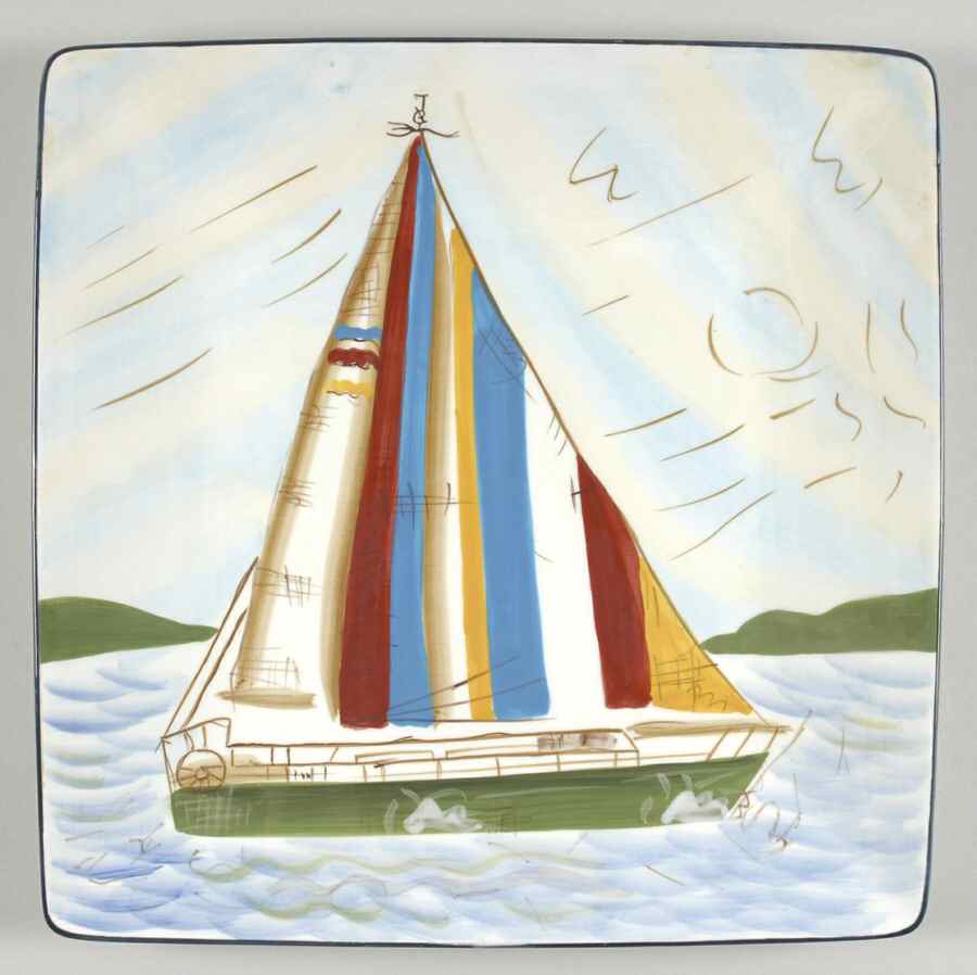 Sail Away 13" Square Serving Platter by Certified International-1