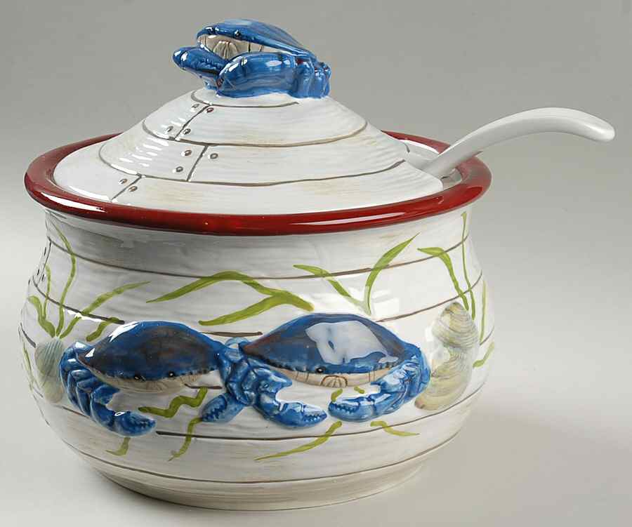 Sea Catch Tureen & Lid w/Ladle by Certified International-1
