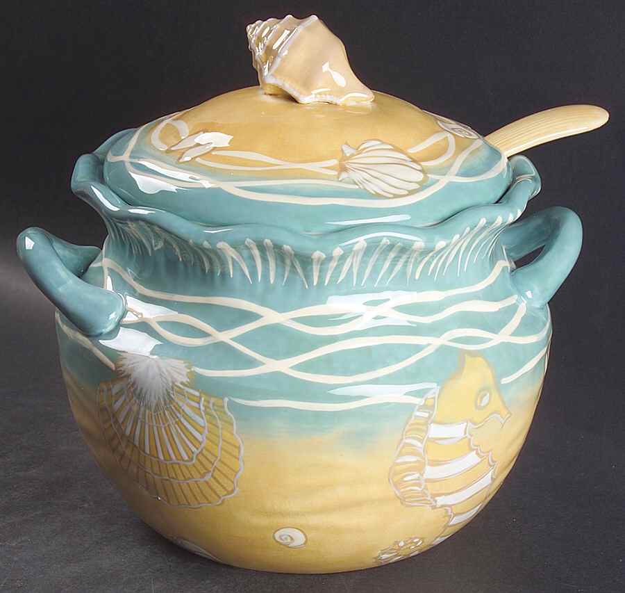 By the Shore Tureen & Lid w/Ladle by Certified International-1