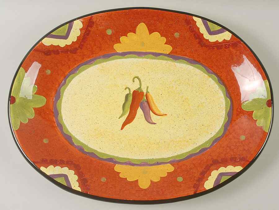Texmex 18" Oval Serving Platter by Certified International-1