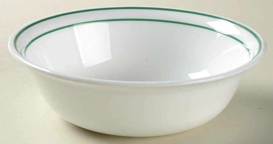 Gingham Hunter Green (Coupe, Corelle) Coupe Cereal Bowl by Corning Corelle-1