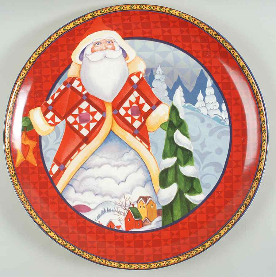 Holiday Traditions 16" Chop Plate (Round Platter) by Certified International-1