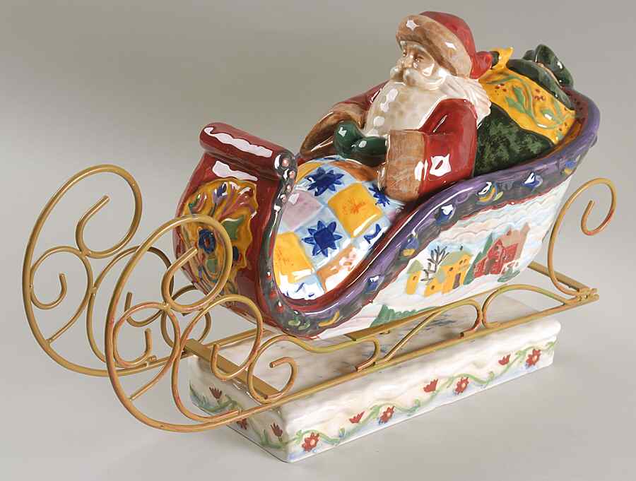 Holiday Traditions Sleigh Centerpiece by Certified International-1