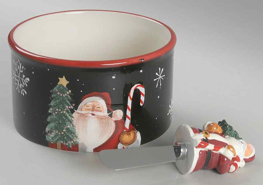 Mister Claus Dip Bowl & Spreader Set by Certified International-1