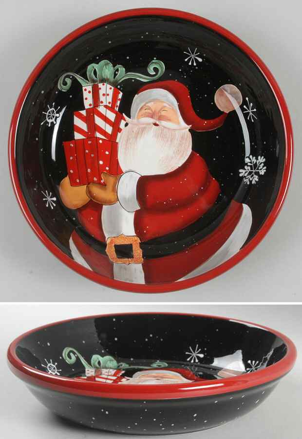 Mister Claus 9" Individual Pasta Bowl by Certified International-1
