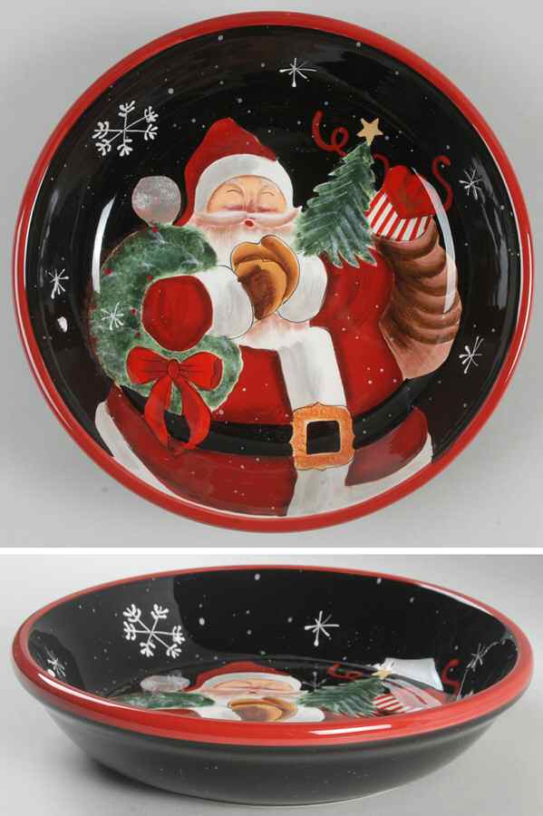 Mister Claus 9" Individual Pasta Bowl by Certified International-1