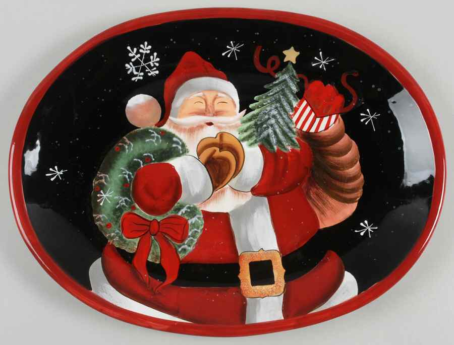 Mister Claus 15" Oval Serving Platter by Certified International-1