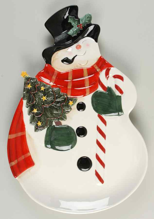 Mister Frosty 18" Figural Platter by Certified International-1