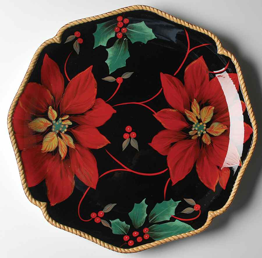 Poinsettia 16" Chop Plate (Round Platter) by Certified International-1