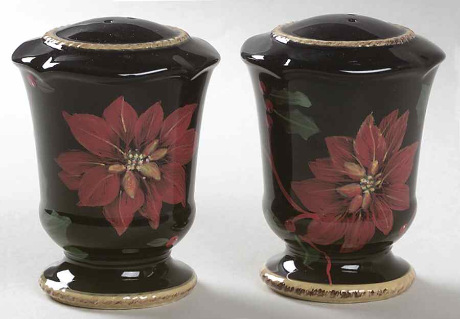 Poinsettia Salt & Pepper Set by Certified International-1