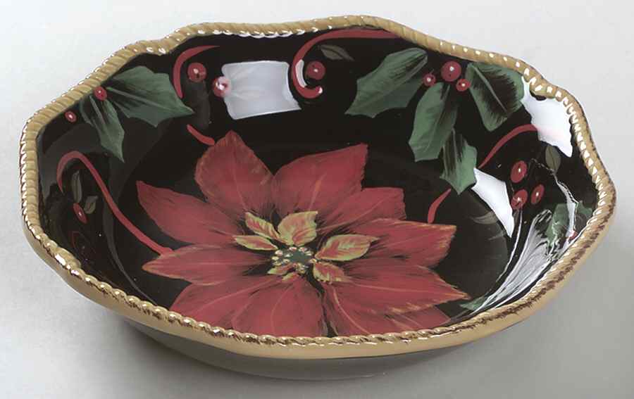 Poinsettia 8" Soup/Pasta Bowl by Certified International-1