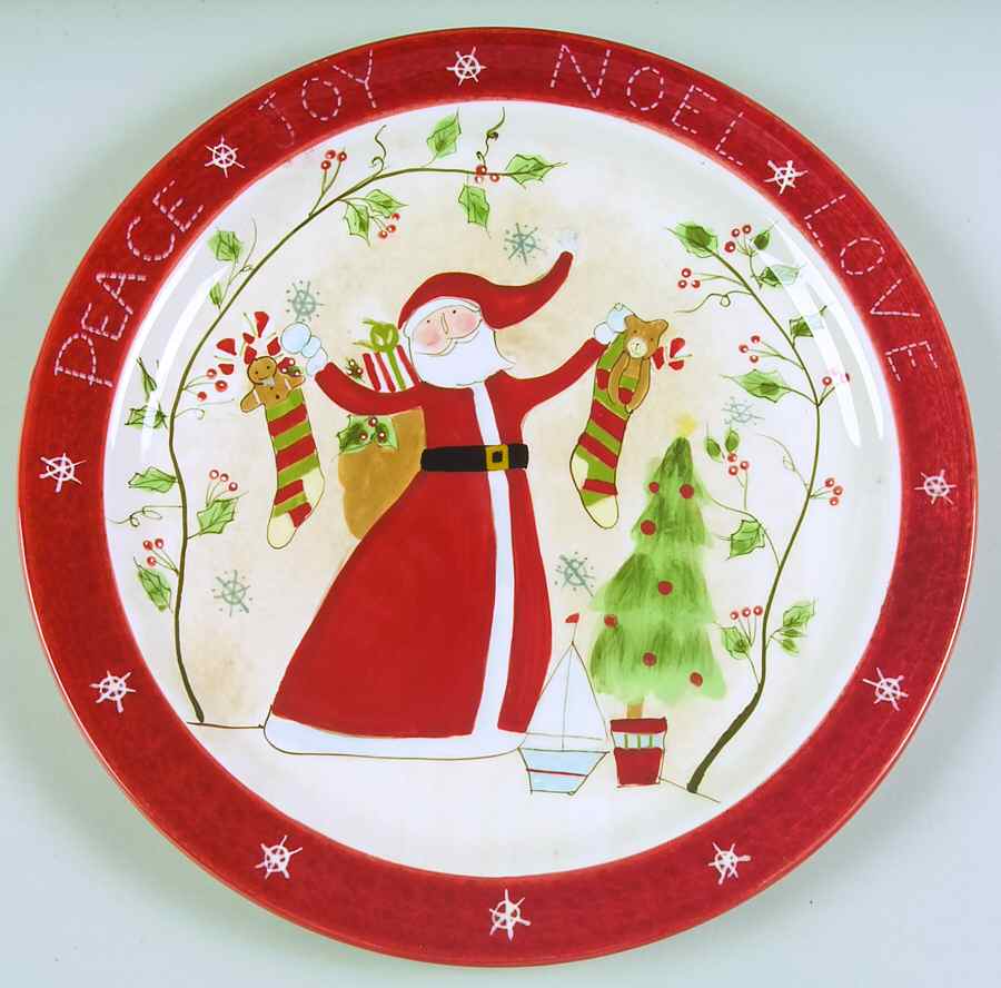 Santa Wishes Dinner Plate by Certified International-1