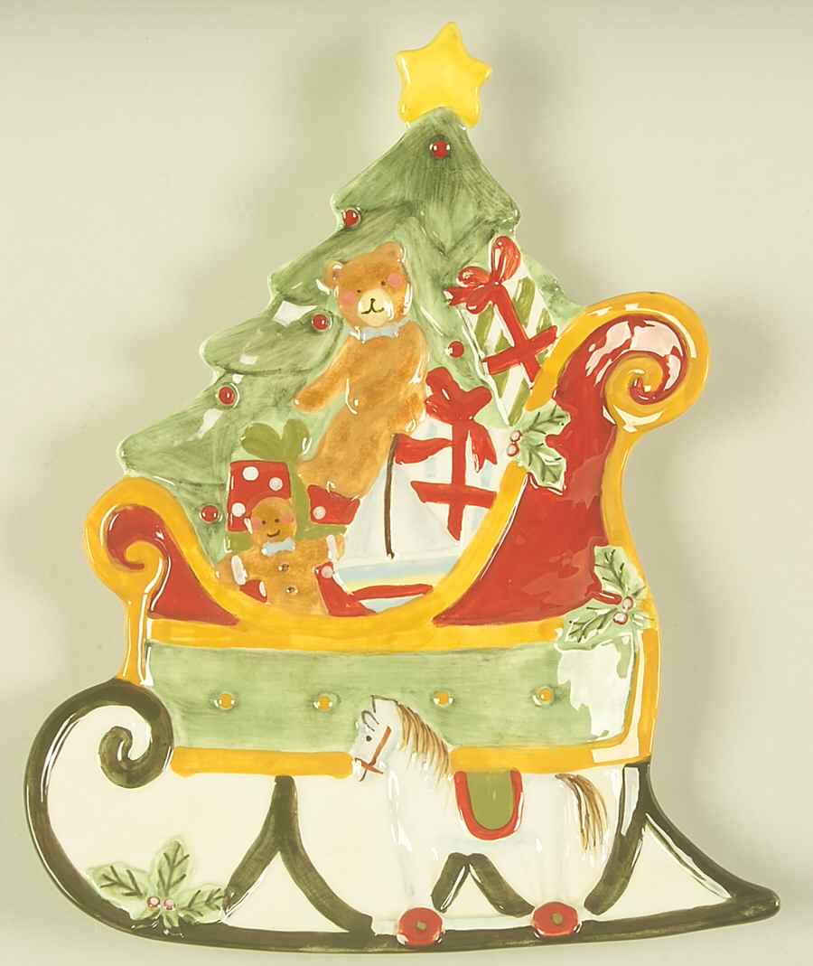 Santa Wishes Figural Candy Plate by Certified International-1