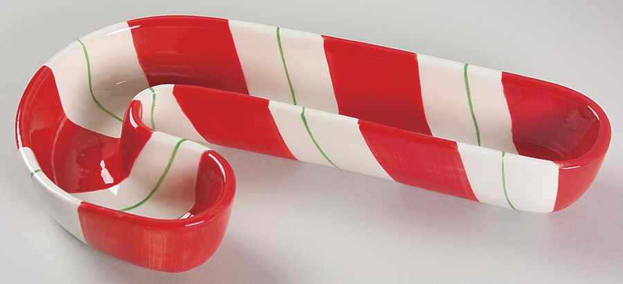 Silly Reindeer (Black Body) Candy Cane Serving Dish by Certified International-1