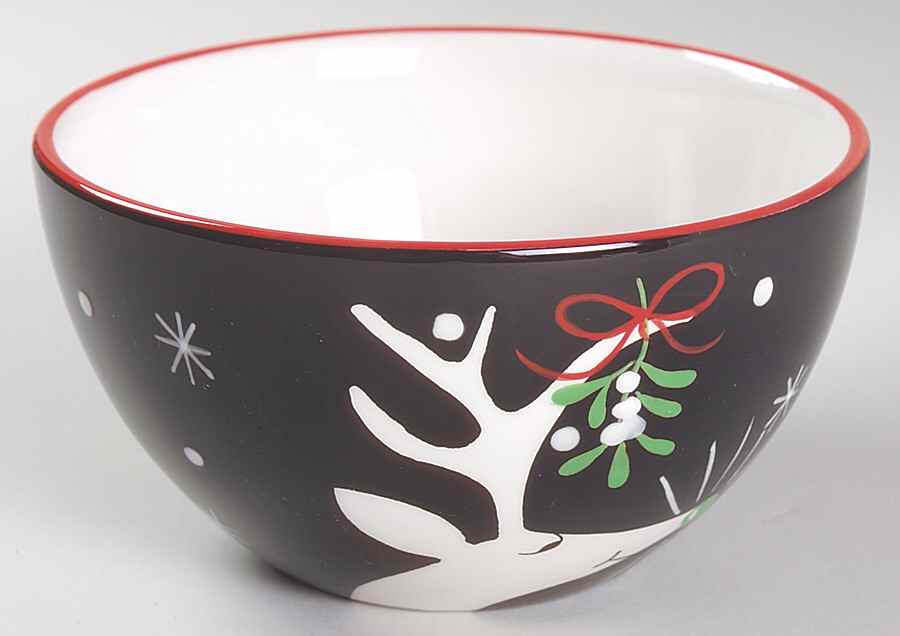 Silly Reindeer (Black Body) Individual Ice Cream Dish by Certified International-1