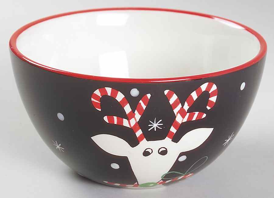 Silly Reindeer (Black Body) Individual Ice Cream Dish by Certified International-1