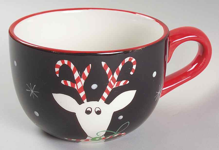 Silly Reindeer (Black Body) Jumbo Cup by Certified International-1