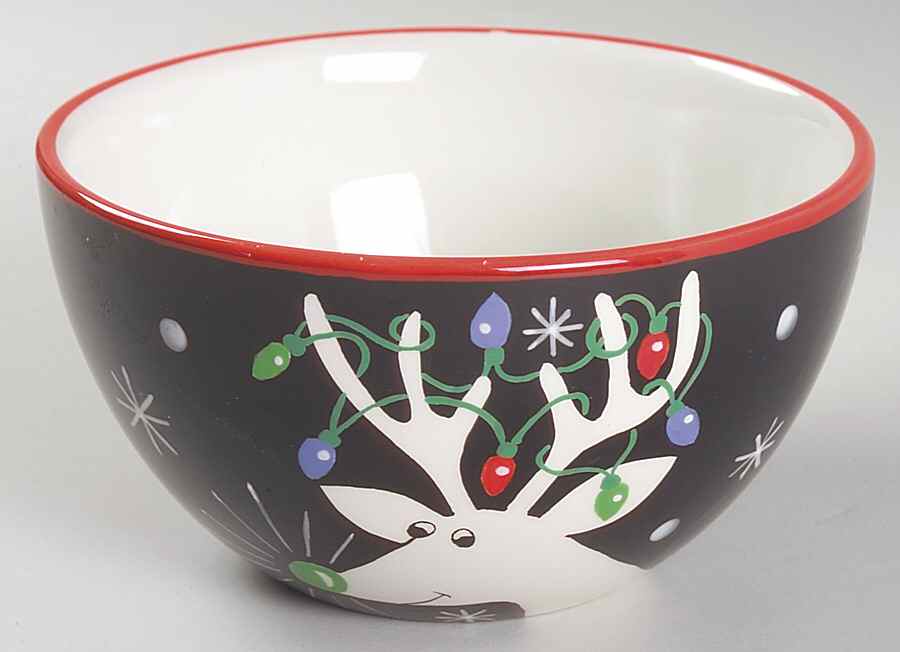 Silly Reindeer (Black Body) Individual Ice Cream Dish by Certified International-1