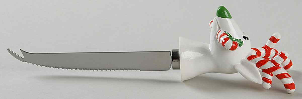 Silly Reindeer (Black Body) Cheese Knife with Stainless Blade by Certified International-1