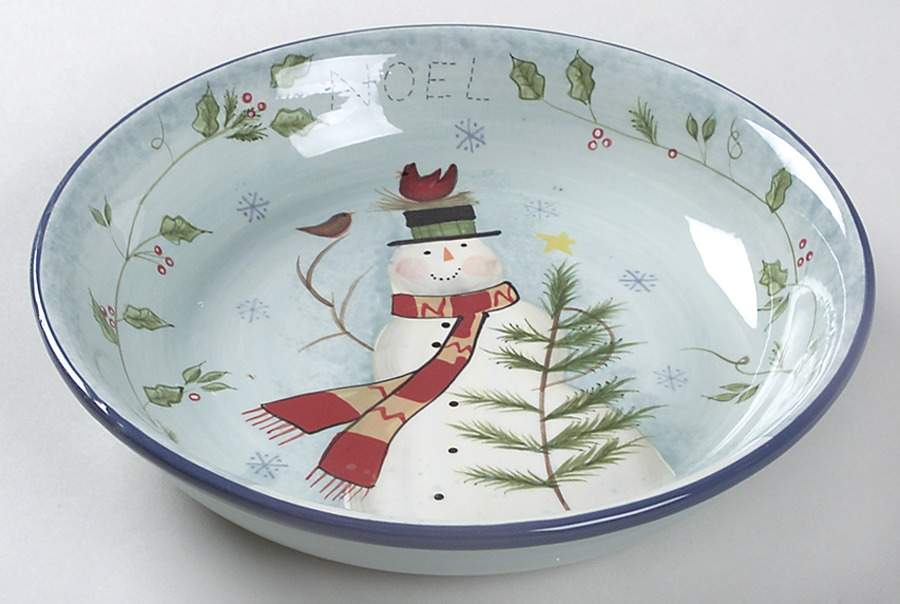 Snowman Wishes 9" Individual Pasta Bowl by Certified International-1