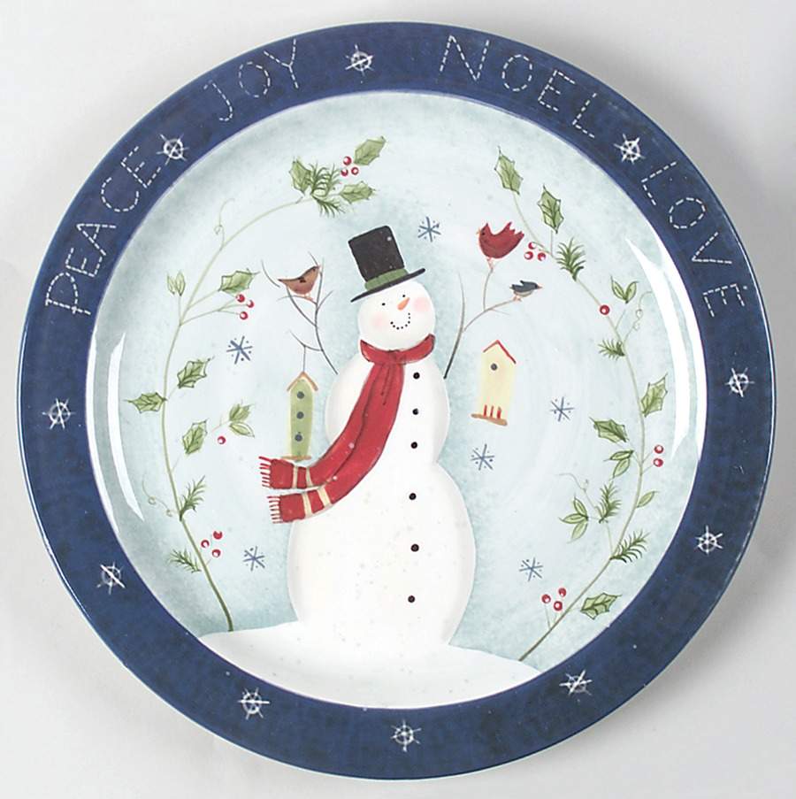 Snowman Wishes Dinner Plate by Certified International-1