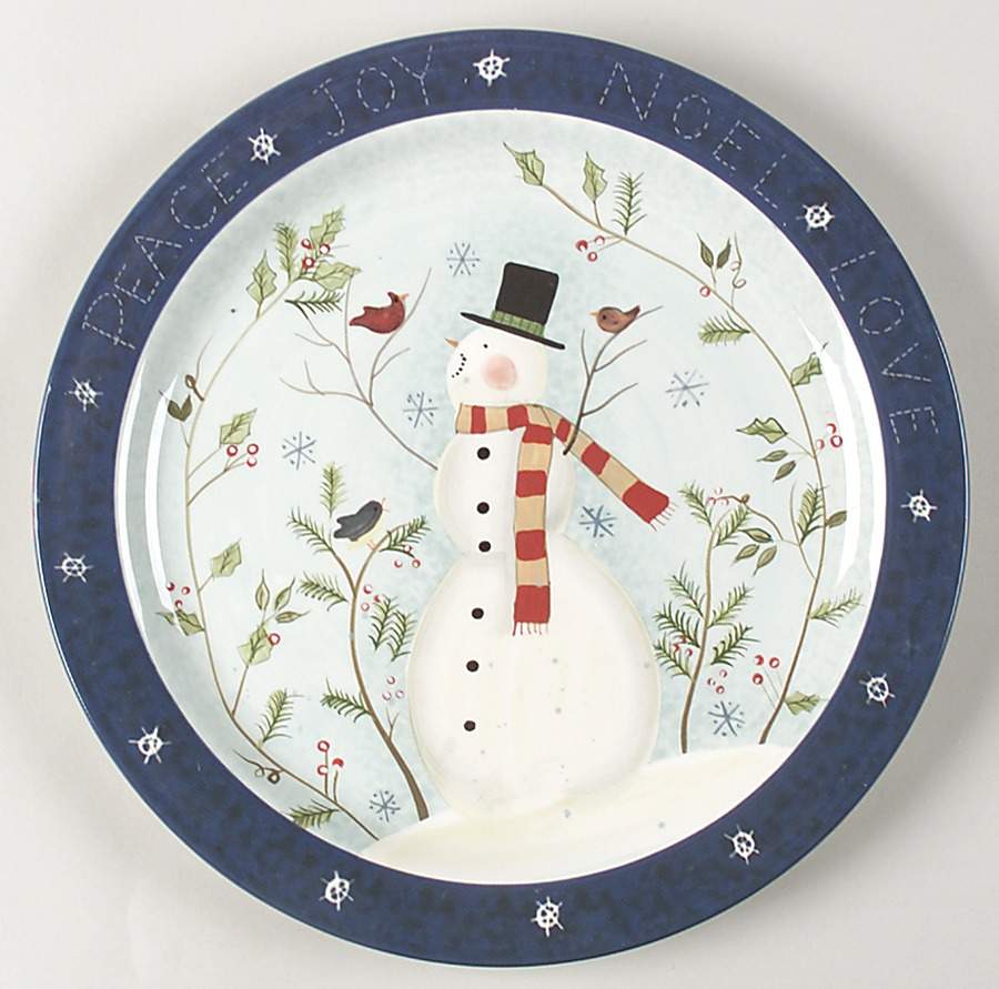 Snowman Wishes Dinner Plate by Certified International-1