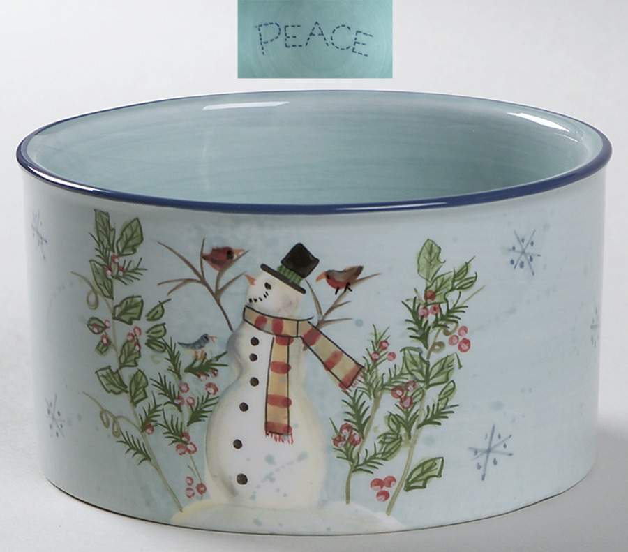 Snowman Wishes Dip Bowl (for Dip and Spreader) by Certified International-1