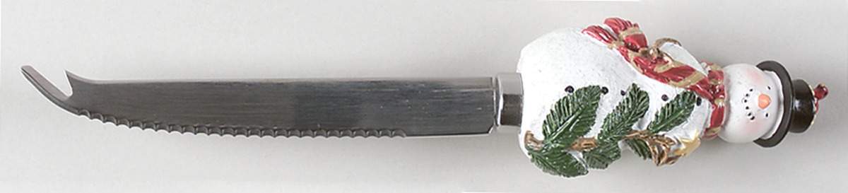 Snowman Wishes Cheese Knife with Stainless Blade by Certified International-1